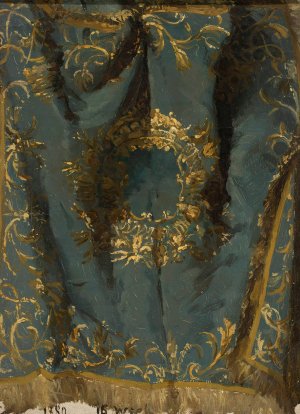 Study of a fabric from the 16th century by Kazimierz Alchimowicz Oil Painting