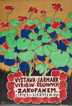 Wystawa i jarmark wyrobow krajowych w Zakopanem by Kazimierz Brzozowski Oil Painting