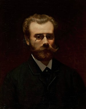 Portrait of Walerz Brochocki, painter by Kazimierz Mirecki Oil Painting