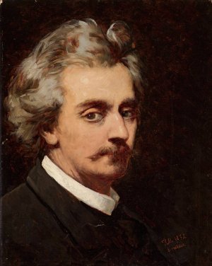 Self-portrait by Kazimierz Mirecki Oil Painting