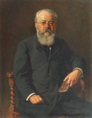Dr. Wilhelm Ritter von Hartel by Kazimierz Pochwalski Oil Painting