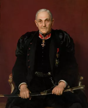 Portrait of Dawid Abrahamowicz by Kazimierz Pochwalski Oil Painting