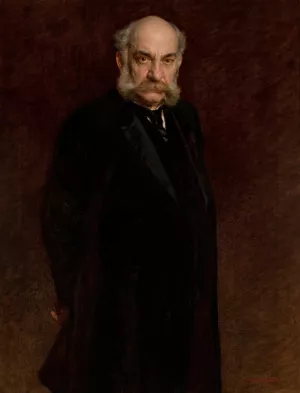 Portrait of Filip Zaleski by Kazimierz Pochwalski Oil Painting