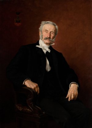 Portrait of Pawel Popiel by Kazimierz Pochwalski Oil Painting