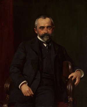 Portrait of Straszewski by Kazimierz Pochwalski Oil Painting