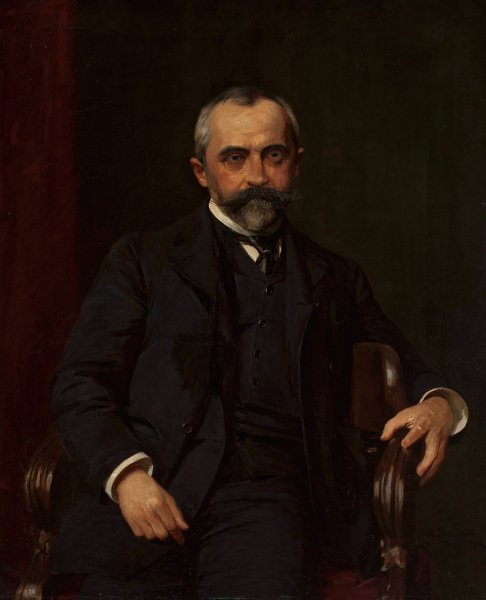 Portrait of Straszewski  by Kazimierz Pochwalski - Hand-Painted Oil Painting Reproduction