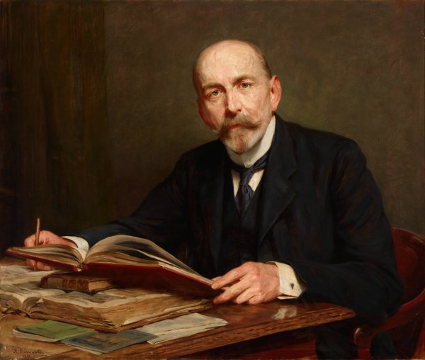 Portrait of Zdzislaw Morawski  by Kazimierz Pochwalski - Hand-Painted Oil Painting Reproduction