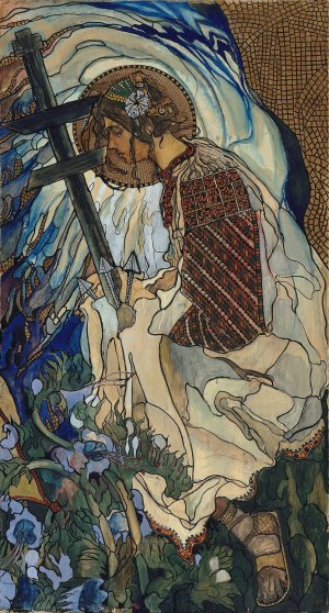 Die Huzulische Madonna by Kazimierz Sichulski Oil Painting