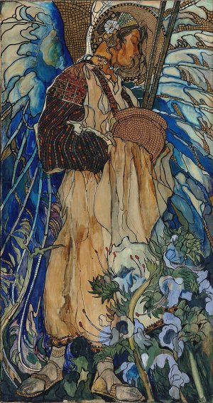 Die Huzulische Madonna by Kazimierz Sichulski Oil Painting