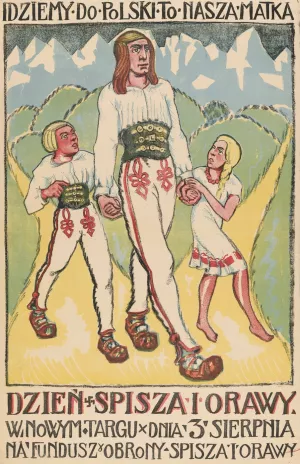 Dzien Spisza i Orawy by Kazimierz Sichulski Oil Painting