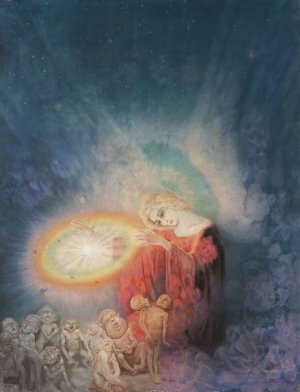 Consoler of monsters by Kazimierz Stabrowski Oil Painting