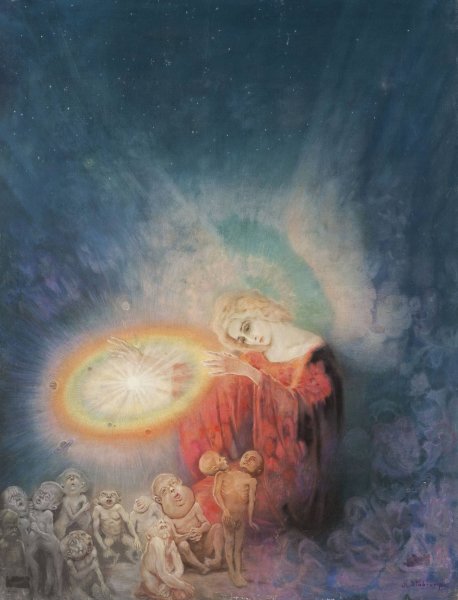 Consoler of monsters  by Kazimierz Stabrowski - Hand-Painted Oil Painting Reproduction