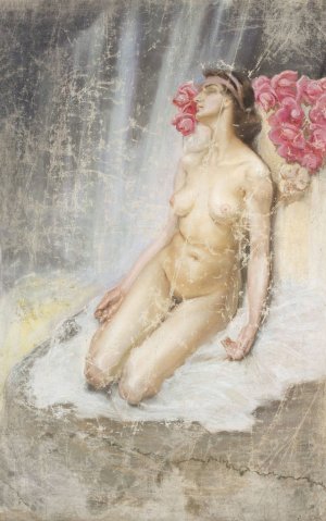 Nude by Kazimierz Stabrowski Oil Painting