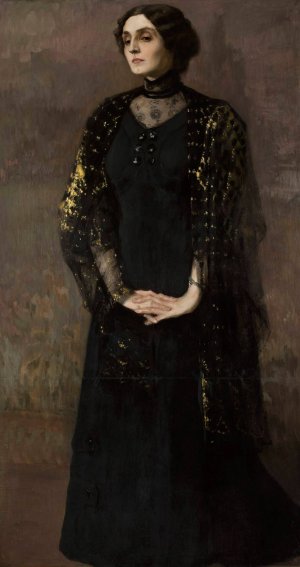 Portrait of a Woman by Kazimierz Stabrowski Oil Painting