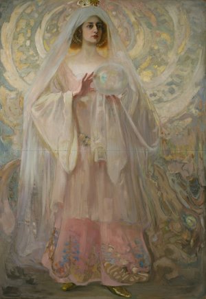 Princess of the magic crystal by Kazimierz Stabrowski Oil Painting