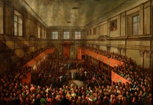 Proclamation of the Constitution of the 3 May by Kazimierz Wojniakowski Oil Painting