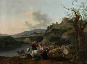 Pastoral scene by Kazimierz Zwan Oil Painting