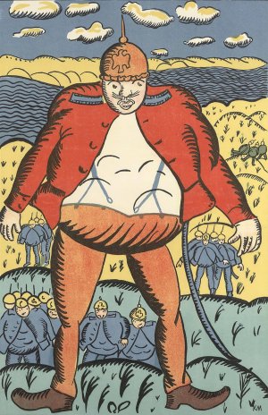 Look, Look, Near The Vistula. The German Bellies Are Swelling Up. So They Don't Feel So Good by Kazimir Malevich Oil Painting