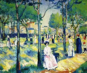 On the Boulevard painting by Kazimir Malevich