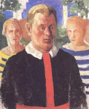 Portrait of a Man by Kazimir Malevich Oil Painting