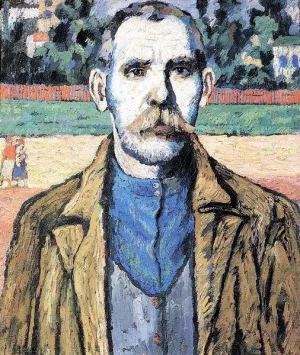 Portrait of a Record-Setter in Work Productivity by Kazimir Malevich Oil Painting