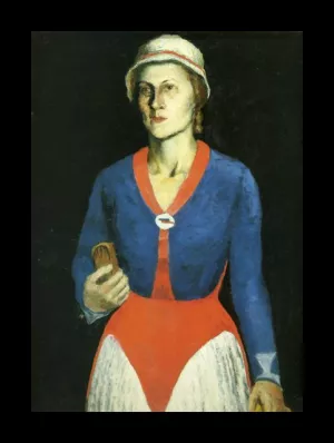 Portrait of Artist's Wife painting by Kazimir Malevich