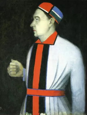 Portrait of Man by Kazimir Malevich Oil Painting