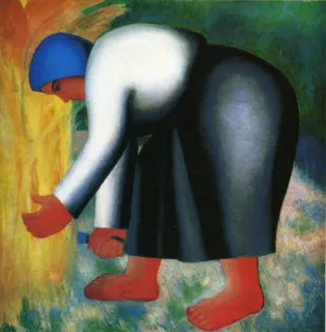 Reaper by Kazimir Malevich Oil Painting