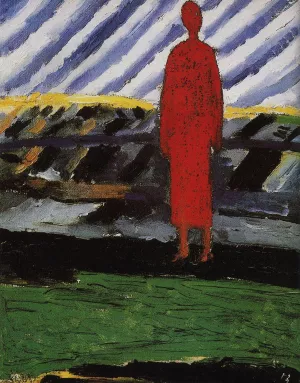 Red Figure by Kazimir Malevich Oil Painting
