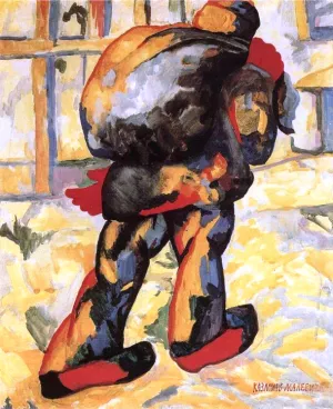 The Man with the Bag by Kazimir Malevich - Oil Painting Reproduction