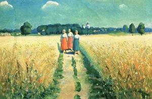 Three Women on the Road by Kazimir Malevich Oil Painting