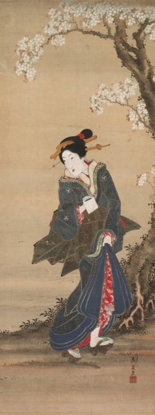 Courtesan by Keisai Eisen Oil Painting