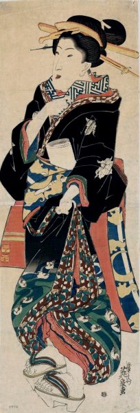Geisha zu by Keisai Eisen Oil Painting