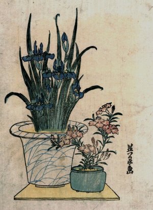 Hanashobu ni nadeshiko by Keisai Eisen Oil Painting