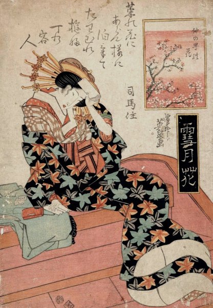 Nakanocho no hana  by Keisai Eisen - Hand-Painted Oil Painting Reproduction