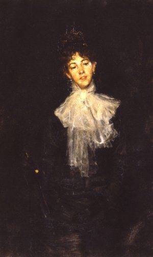 A Lady In Black by Kenyon Cox Oil Painting