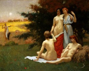 An Eclogue by Kenyon Cox Oil Painting