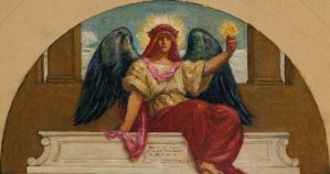 Sketch for the Mural at Oberlin College, 'The Spirit of Self-Sacrificing Love' by Kenyon Cox Oil Painting