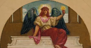 Sketch for the Mural at Oberlin College, 'The Spirit of Self-Sacrificing Love' by Kenyon Cox Oil Painting