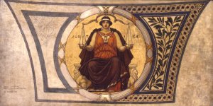 Study for Mosaic, Wisconsin State Capital, 'Justice' by Kenyon Cox Oil Painting