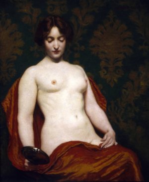 The Silver Hand Glass by Kenyon Cox Oil Painting