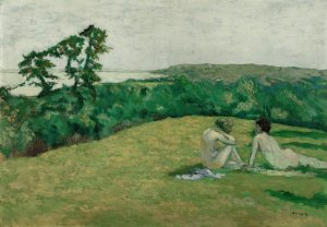 Devant la mer by Ker Xavier Roussel Oil Painting