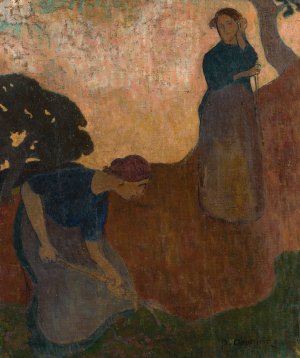 Femme Dans Un Paysage by Ker Xavier Roussel Oil Painting