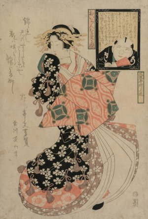 Eyes for Looking at a Courtesan by Kikukawa Eizan Oil Painting