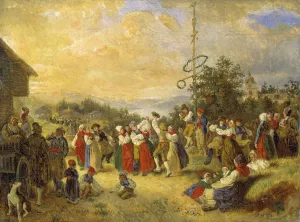 Midsummer Dance at Rattvik by Kilian Zoll Oil Painting