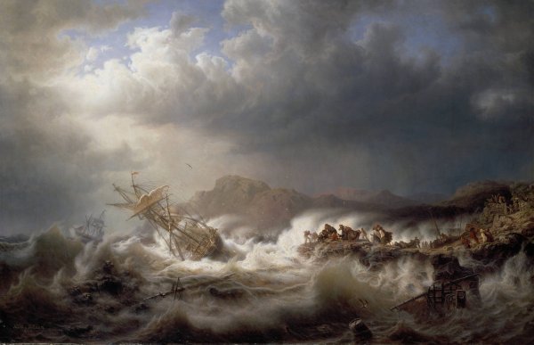 Main Product Photo of Shipwreck  Painting by Kilian Zoll