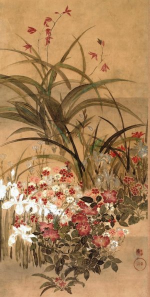 Summer Flowers II by Kitagawa Sosetsu Oil Painting