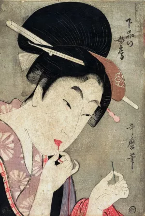 A Wife of the Lower Rank by Kitagawa Utamaro Oil Painting