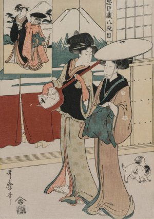 Chushingura: Act VIII of The Storehouse of Loyalty by Kitagawa Utamaro Oil Painting