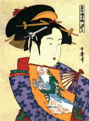 Dojouji painting by Kitagawa Utamaro